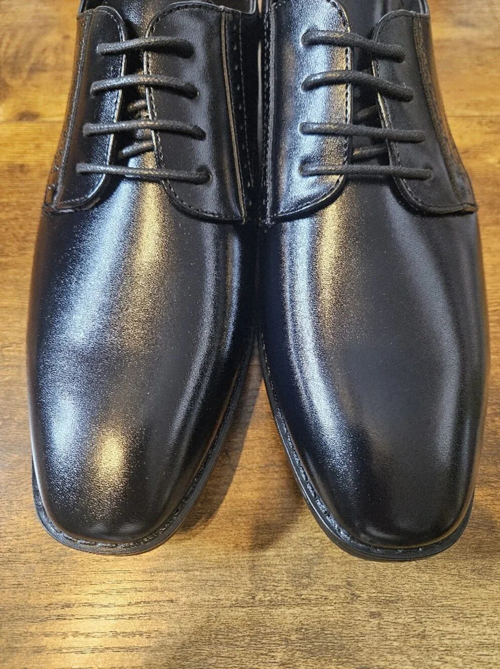 Stacy Adams Boys Size 5.5M Plain Toe Lace-up Oxford Black Dress Shoes NEW In Box